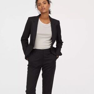 H&M Conscious black one button fitted lined blazer, Small